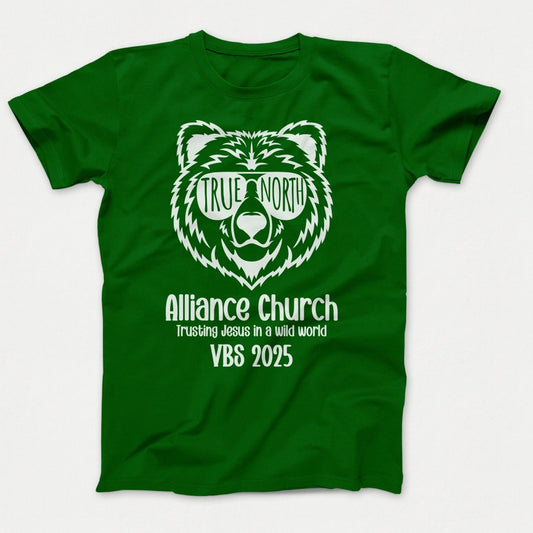True North VBS Shirts - Bear Face - Youth T-shirts Dark Green - Polkabean