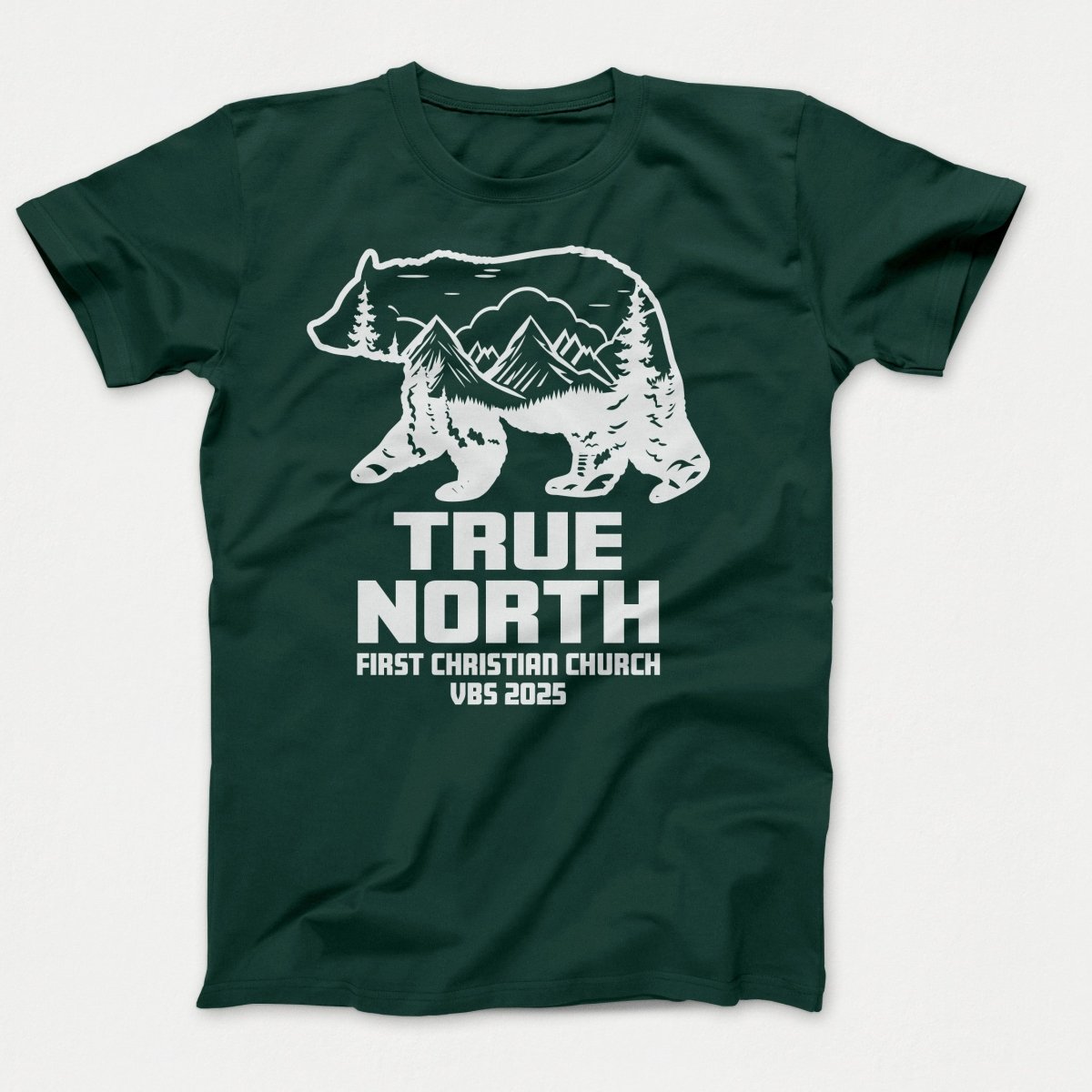True North VBS Shirts - Bear Silhouette - Adult T-shirts Dark Green - Polkabean