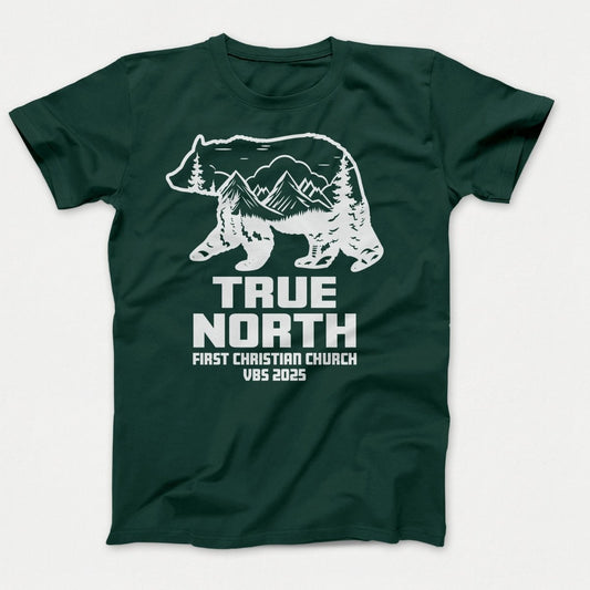 True North VBS Shirts - Bear Silhouette - Adult T-shirts Dark Green - Polkabean