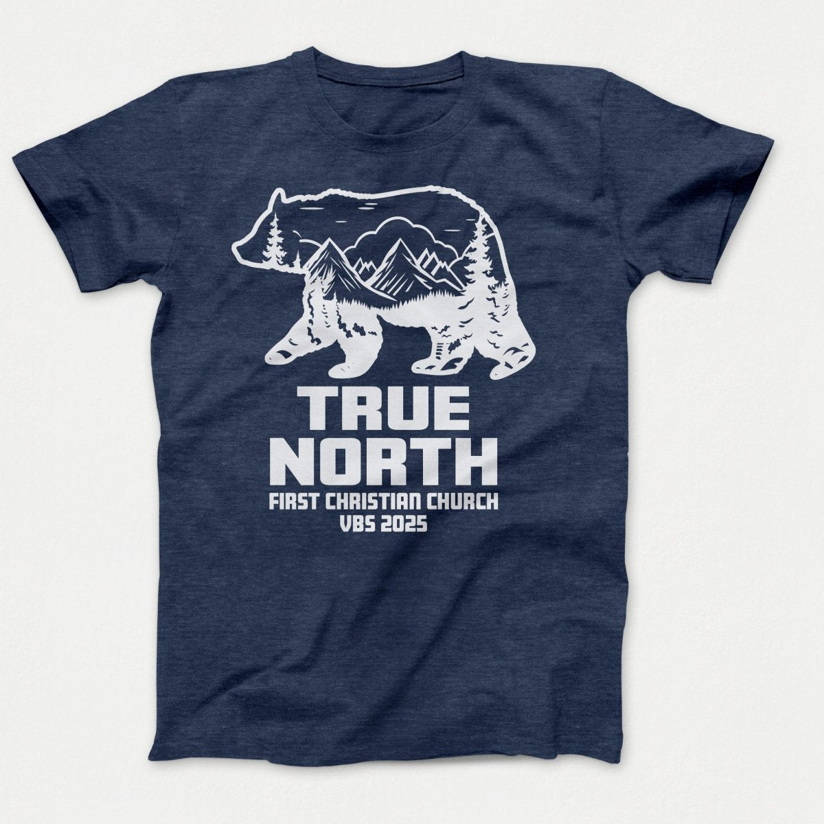 True North VBS Shirts - Bear Silhouette - Adult T-shirts Heather Navy - Polkabean