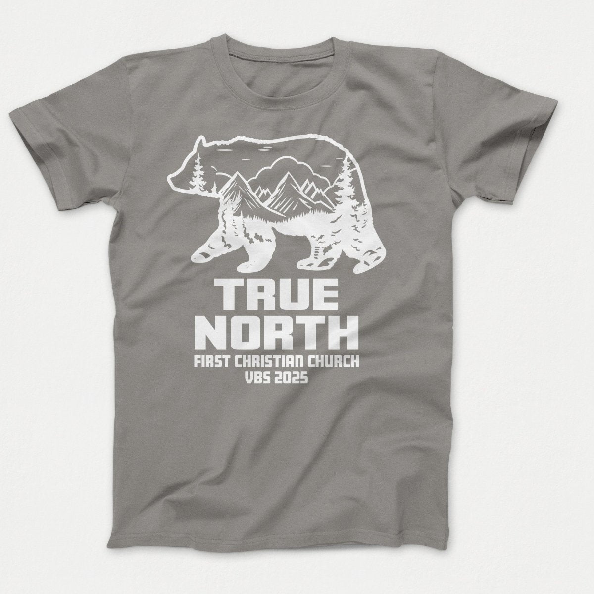 True North VBS Shirts - Bear Silhouette - Adult T-shirts Medium Grey - Polkabean