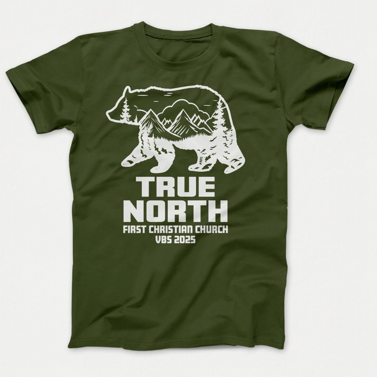 True North VBS Shirts - Bear Silhouette - Adult T-shirts Olive - Polkabean