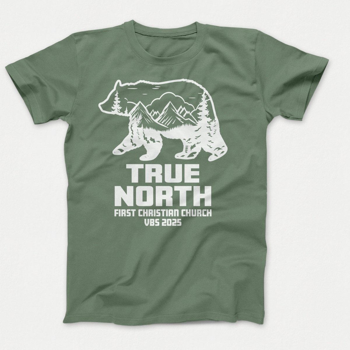 True North VBS Shirts - Bear Silhouette - Adult T-shirts Laurel Green - Polkabean