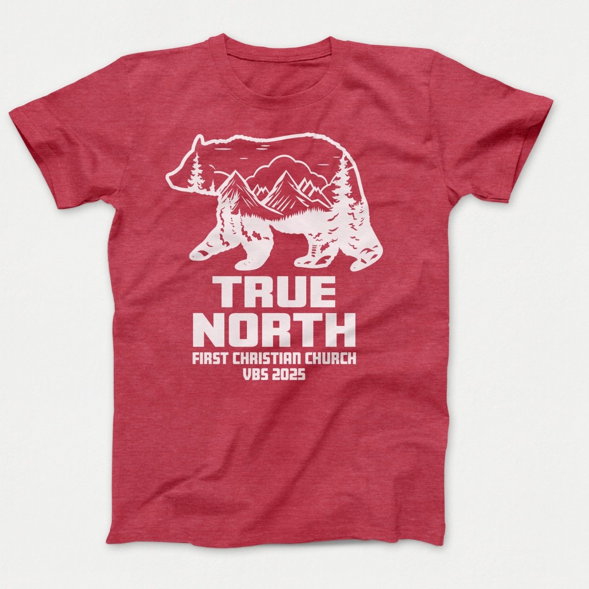 True North VBS Shirts - Bear Silhouette - Youth T-shirts Heather Red - Polkabean