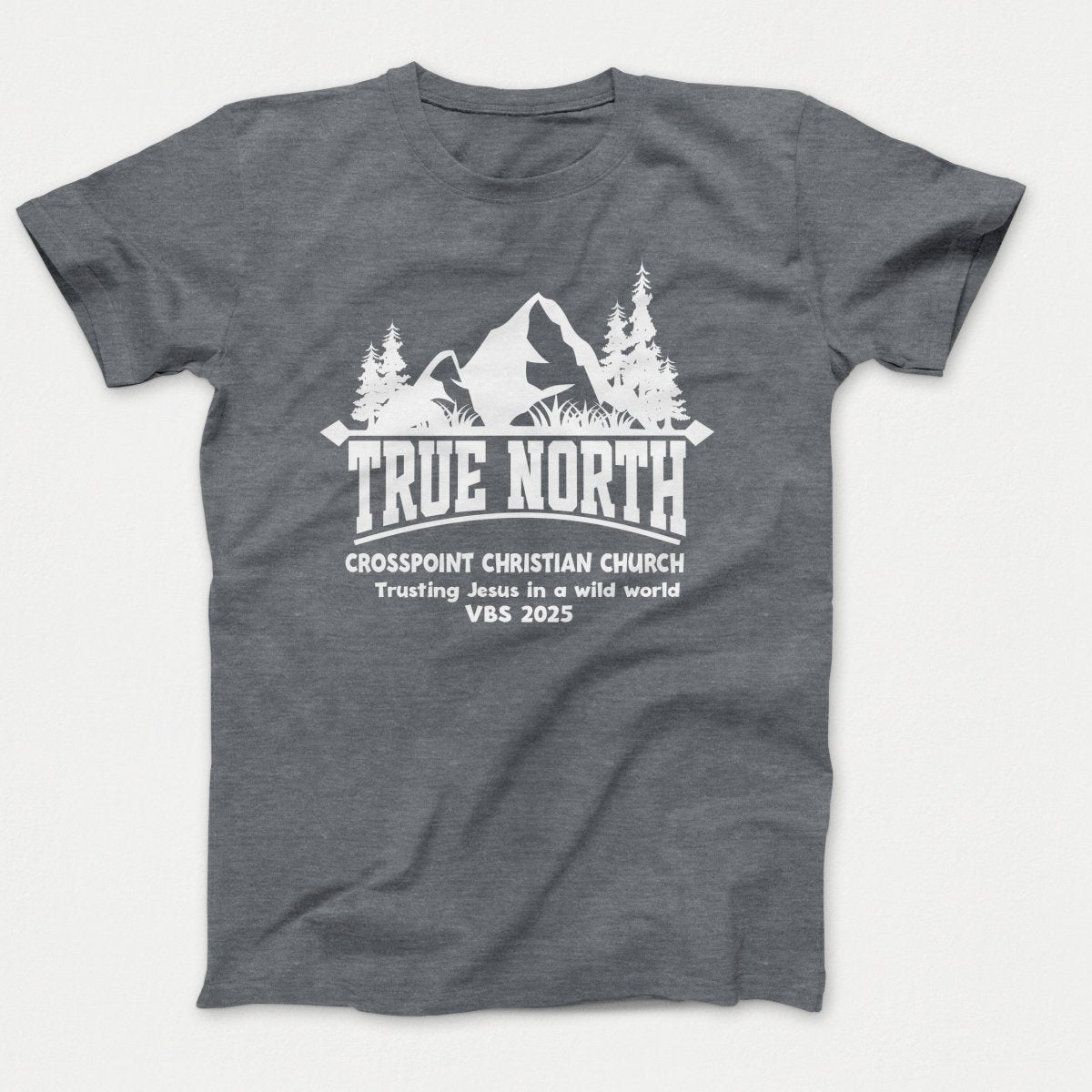 True North VBS Shirts - Mountain and Trees - Youth T-shirts Graphite Heather - Polkabean