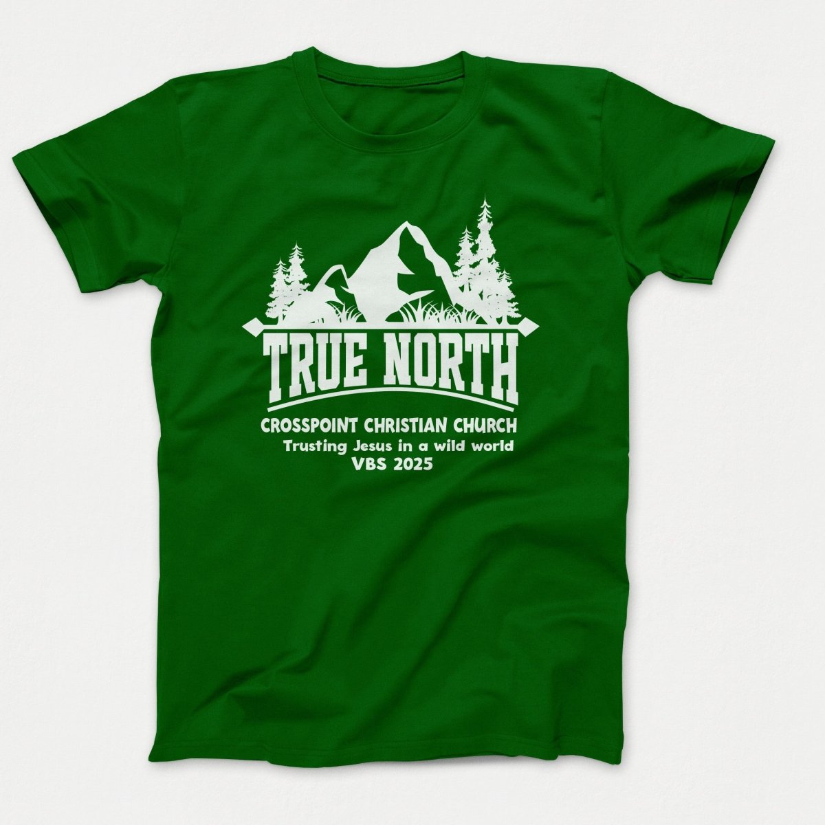 True North VBS Shirts - Mountain and Trees - Youth T-shirts Dark Green - Polkabean