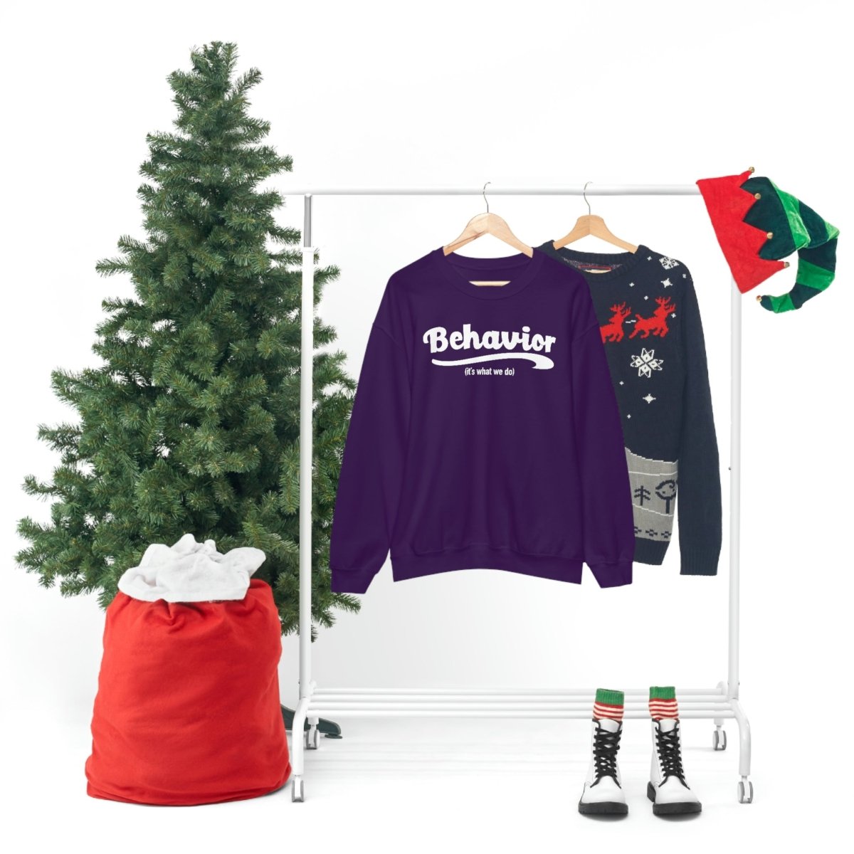 Behavior it's what we do Sweatshirt / ABA Sweatshirt / aba Therapist Sweatshirt / Behavior Analyst Sweatshirt / Applied Behavior Analyst Purple - Polkabean