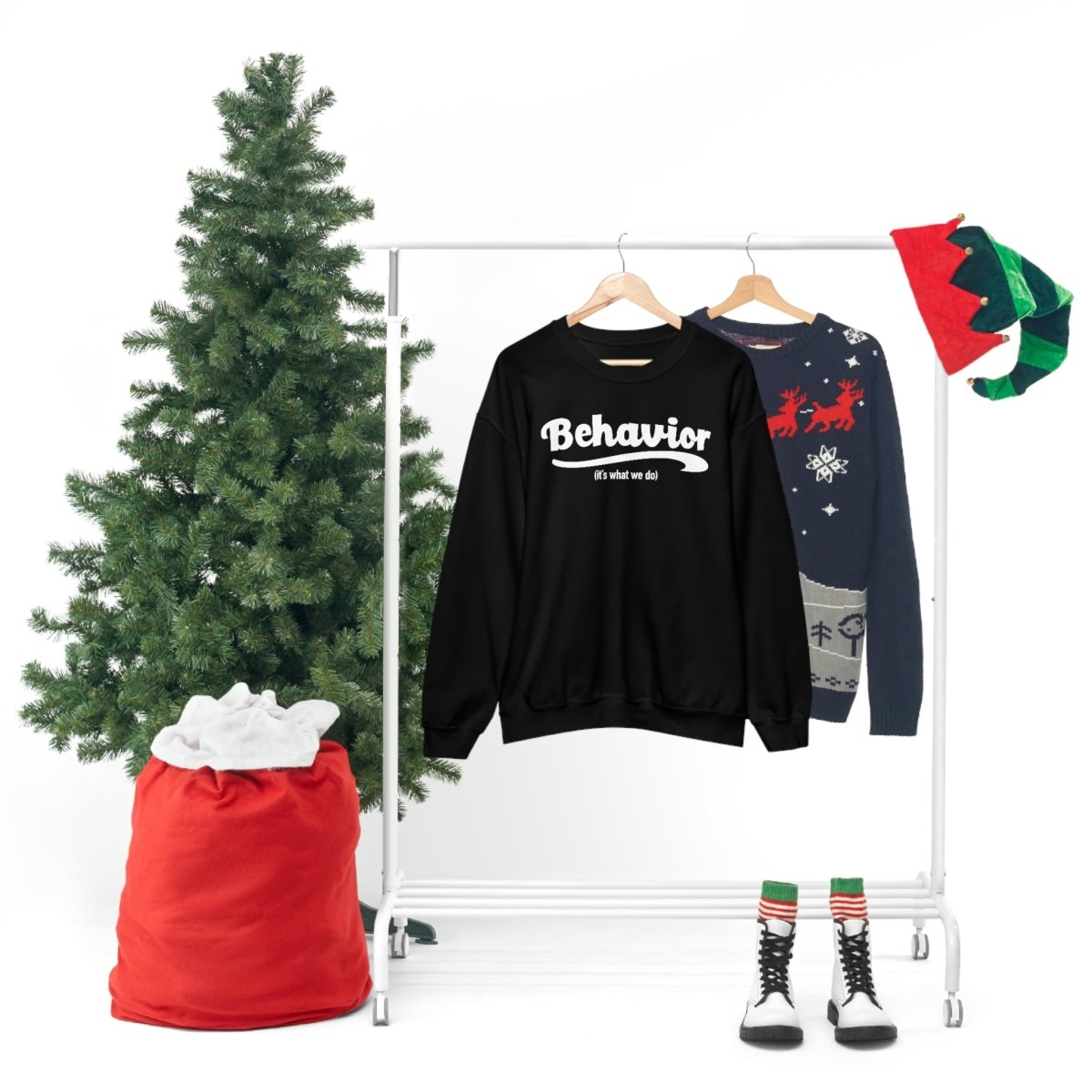 Behavior it's what we do Sweatshirt / ABA Sweatshirt / aba Therapist Sweatshirt / Behavior Analyst Sweatshirt / Applied Behavior Analyst Black - Polkabean
