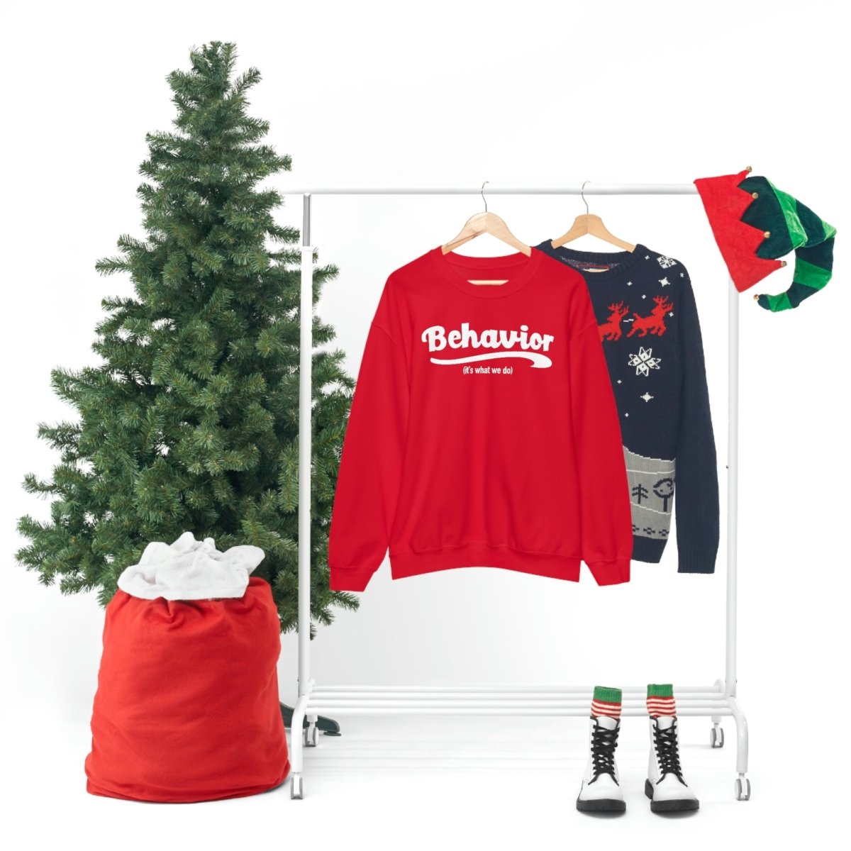 Behavior it's what we do Sweatshirt / ABA Sweatshirt / aba Therapist Sweatshirt / Behavior Analyst Sweatshirt / Applied Behavior Analyst Red - Polkabean
