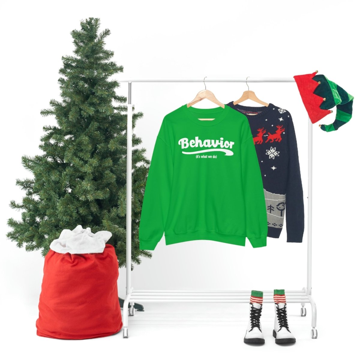 Behavior it's what we do Sweatshirt / ABA Sweatshirt / aba Therapist Sweatshirt / Behavior Analyst Sweatshirt / Applied Behavior Analyst Irish Green - Polkabean