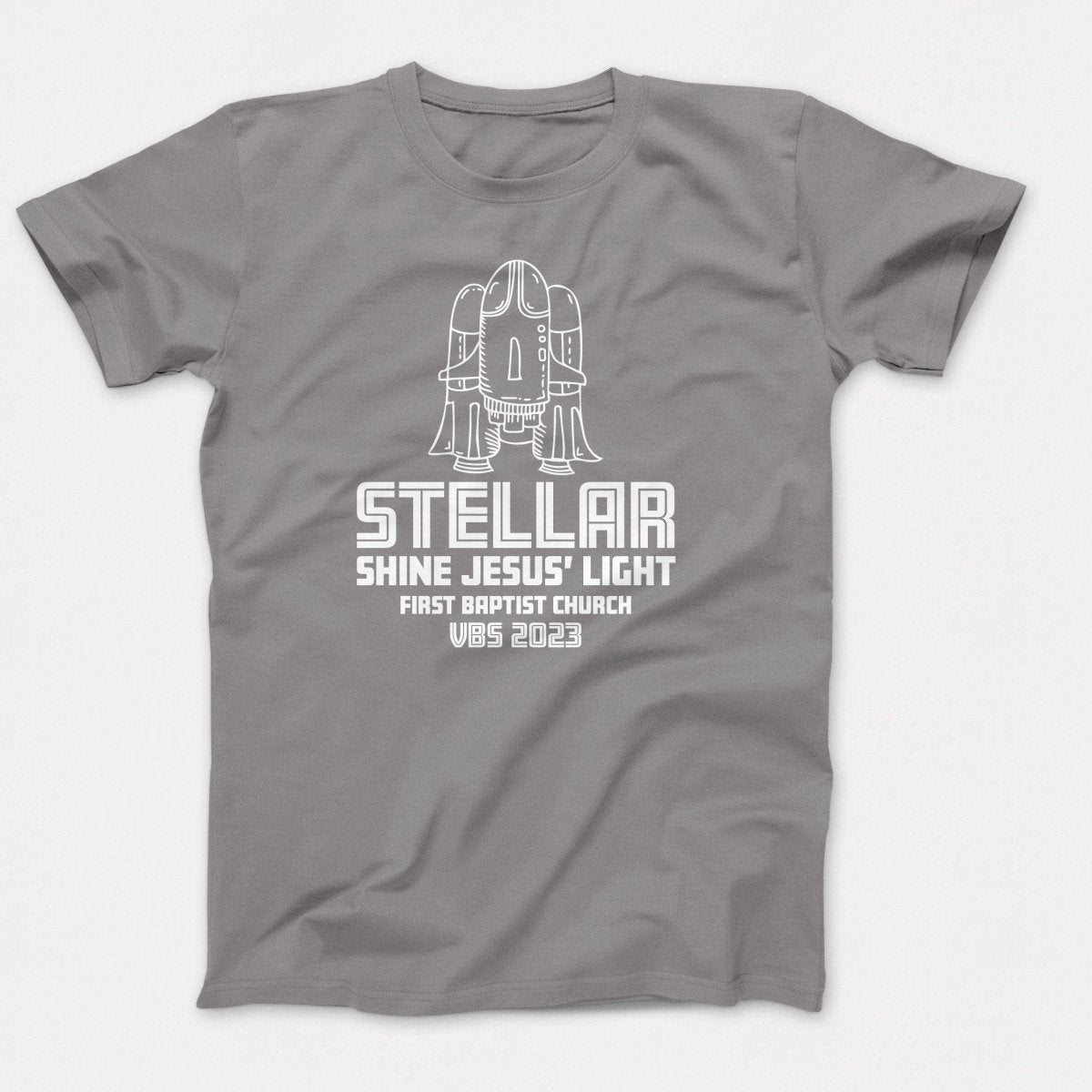Stellar VBS T-shirt with Rocket Ship - Polkabean