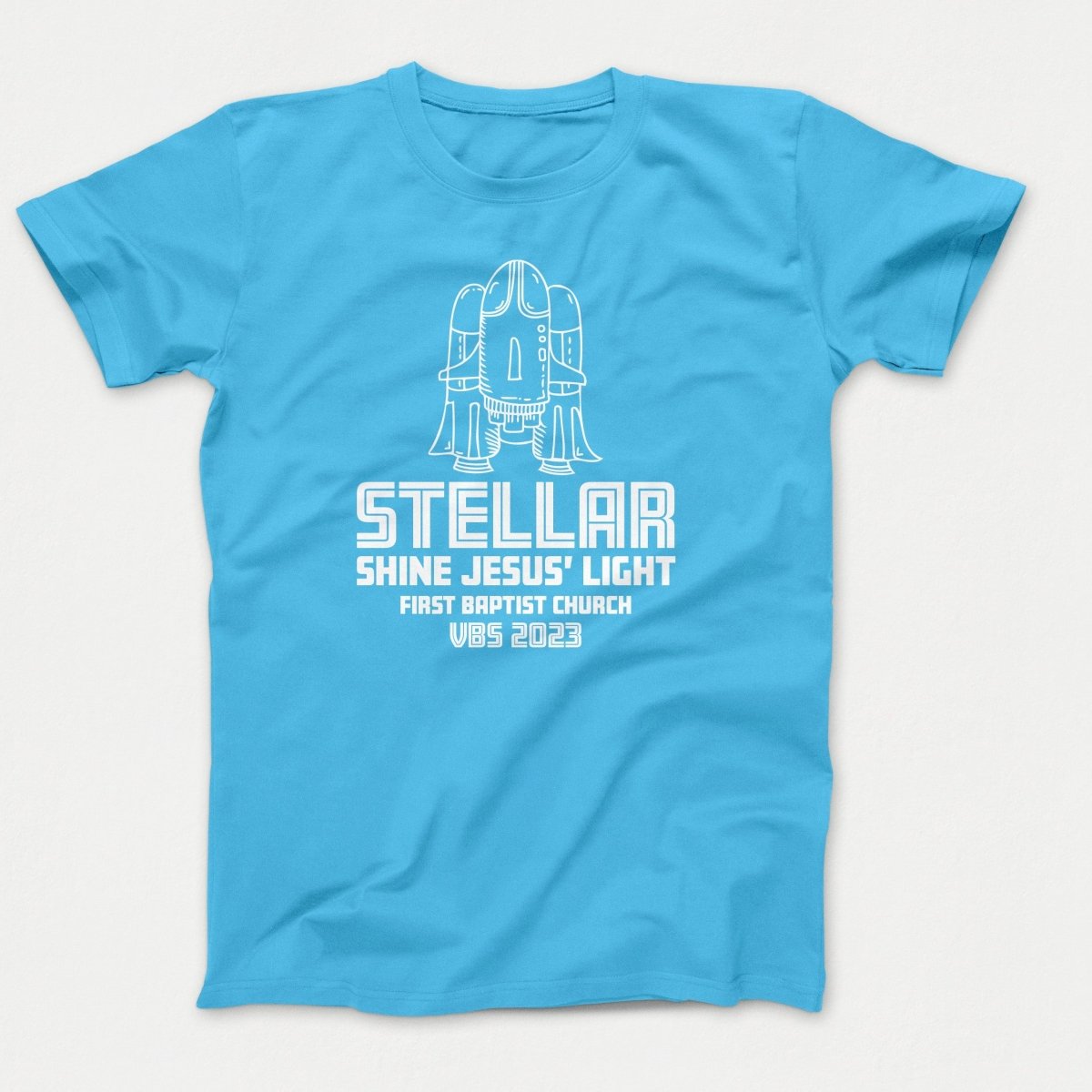 Stellar VBS T-shirt with Rocket Ship - Polkabean