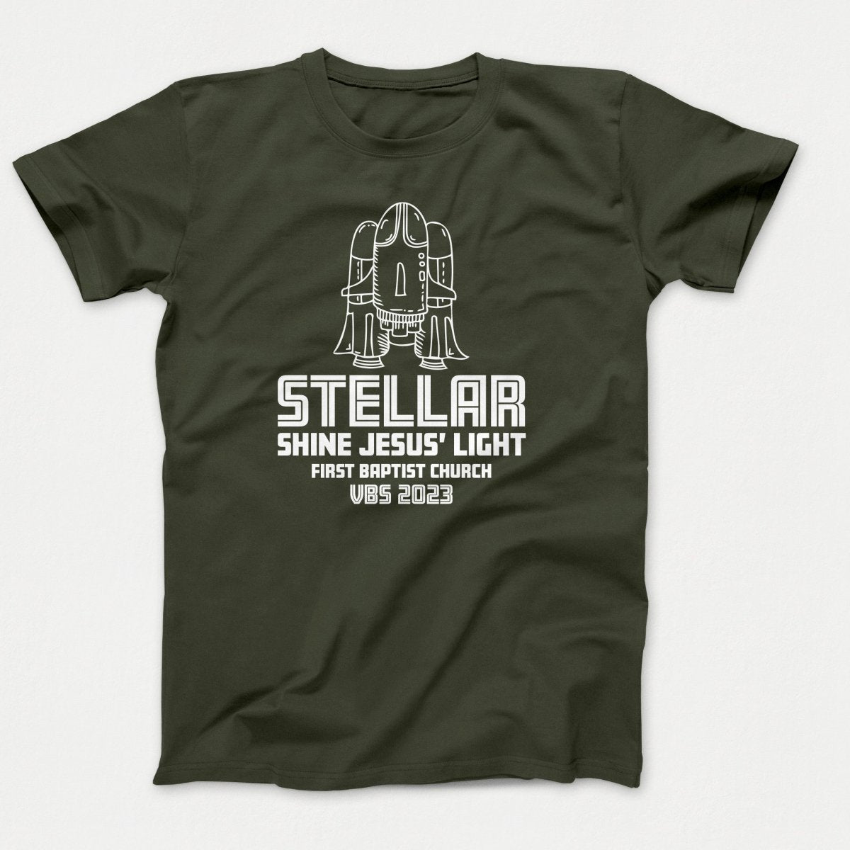 Stellar VBS T-shirt with Rocket Ship - Polkabean