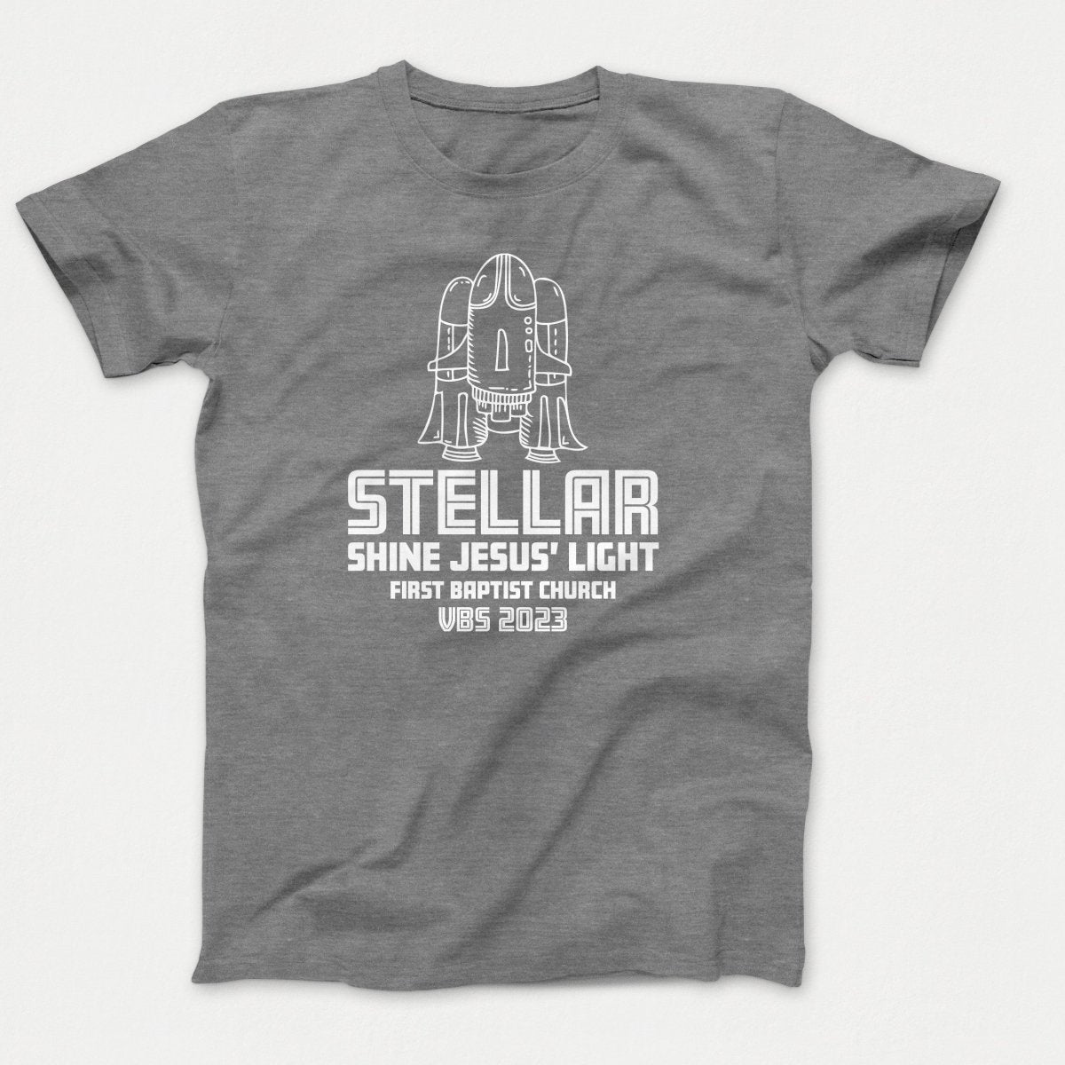 Stellar VBS T-shirt with Rocket Ship - Polkabean