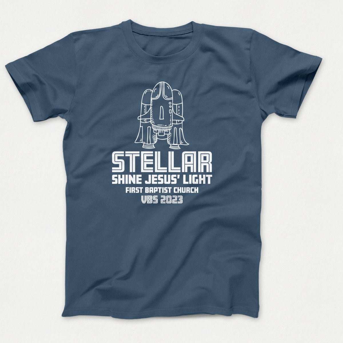 Stellar VBS T-shirt with Rocket Ship - Polkabean