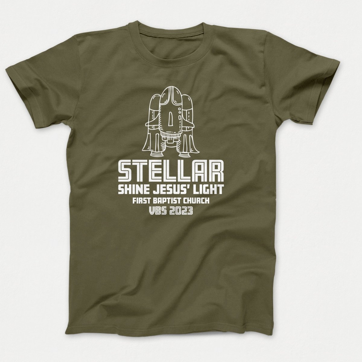 Stellar VBS T-shirt with Rocket Ship - Polkabean