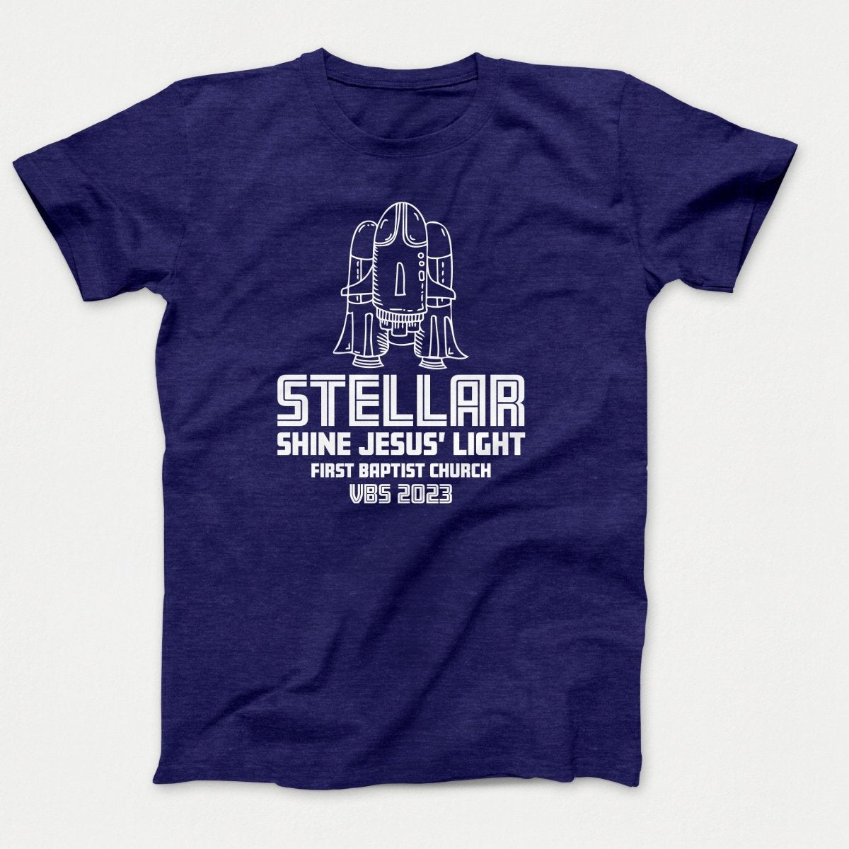 Stellar VBS T-shirt with Rocket Ship - Polkabean