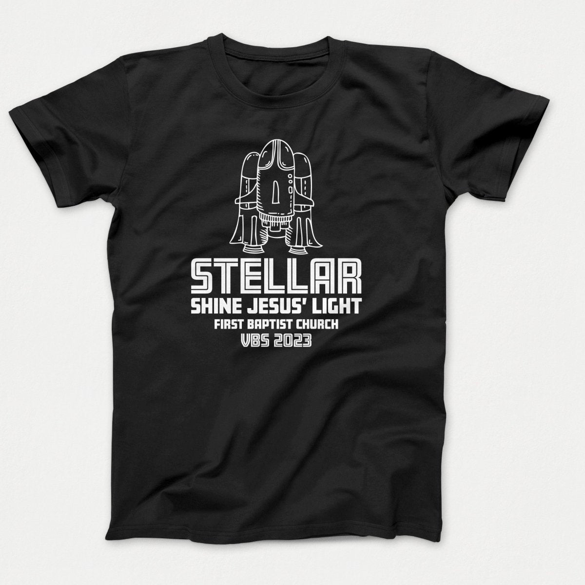 Stellar VBS T-shirt with Rocket Ship - Polkabean