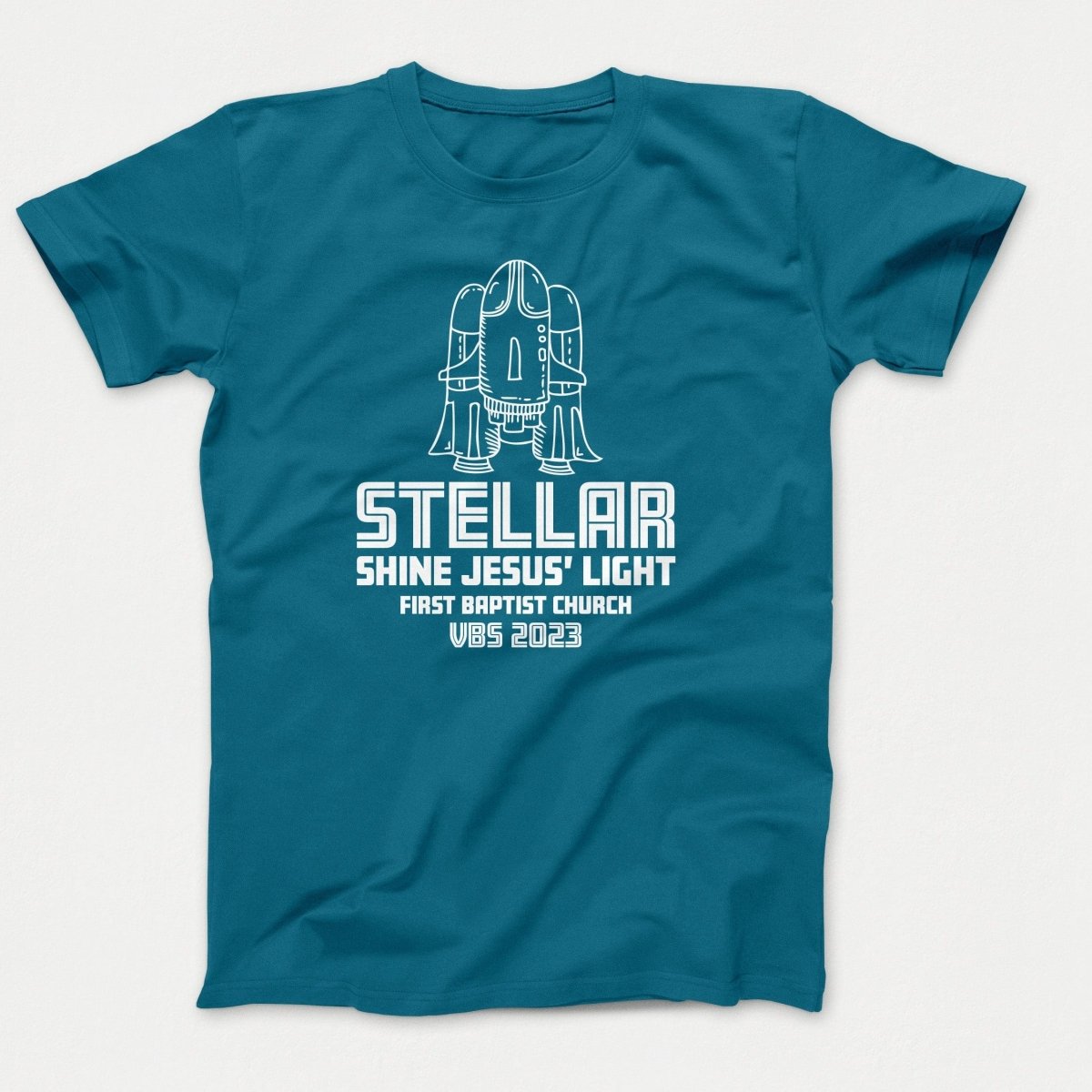 Stellar VBS T-shirt with Rocket Ship - Polkabean