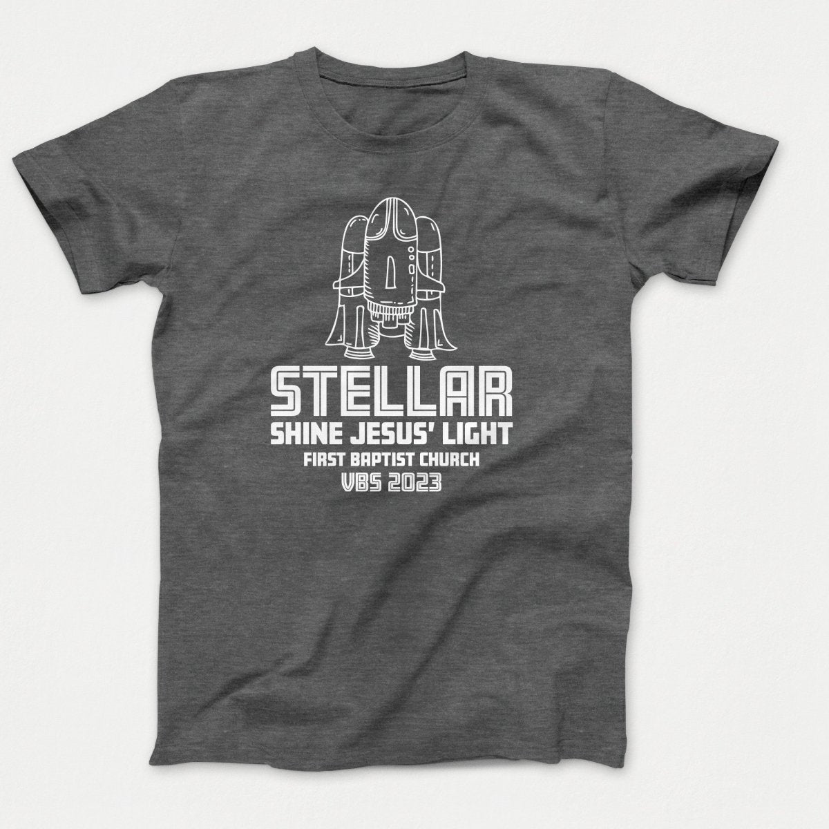 Stellar VBS T-shirt with Rocket Ship - Polkabean