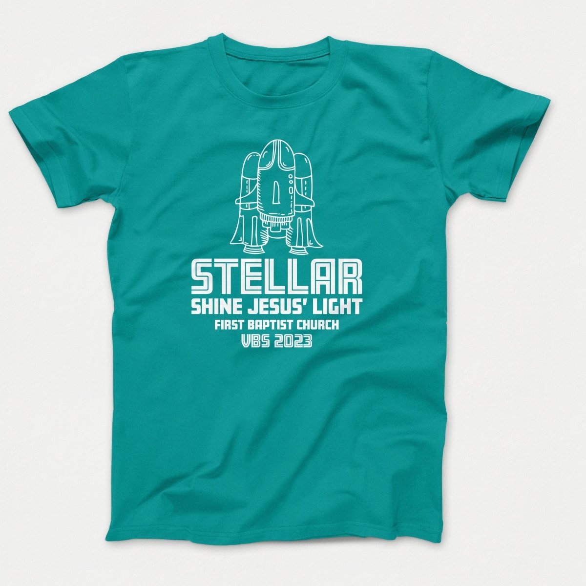 Stellar VBS T-shirt with Rocket Ship - Polkabean