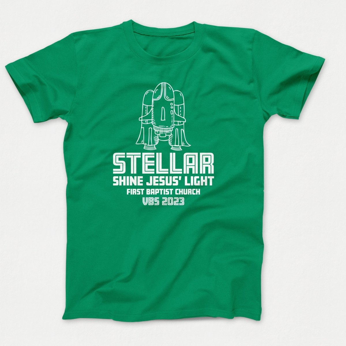 Stellar VBS T-shirt with Rocket Ship - Polkabean