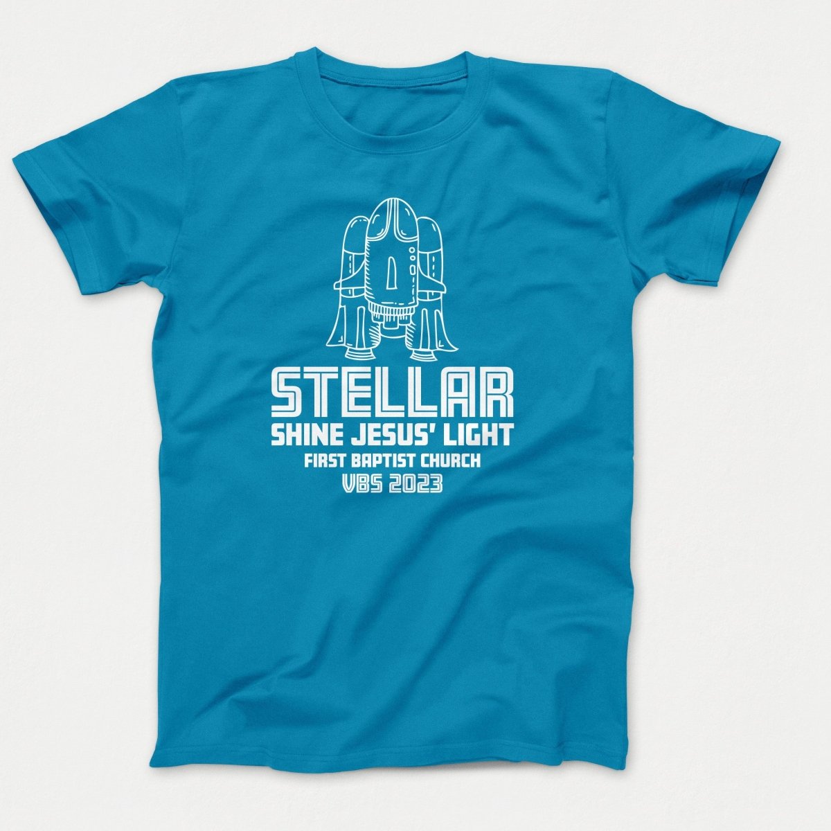 Stellar VBS T-shirt with Rocket Ship - Polkabean