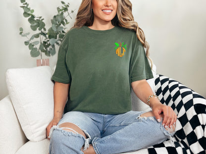 Pumpkin Monogram Comfort Colors T-shirt