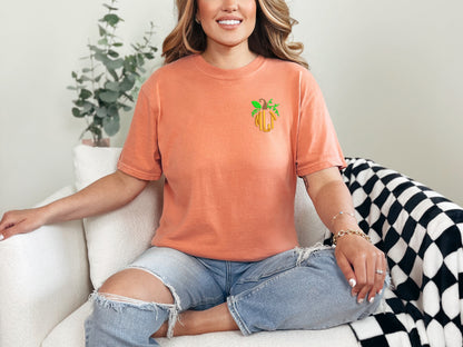 Pumpkin Monogram Comfort Colors T-shirt