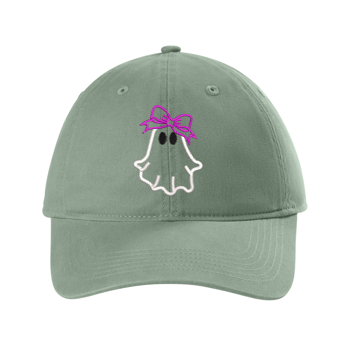 Ghost with Bow Embroidered Hat – Comfort Colors Dad Hat