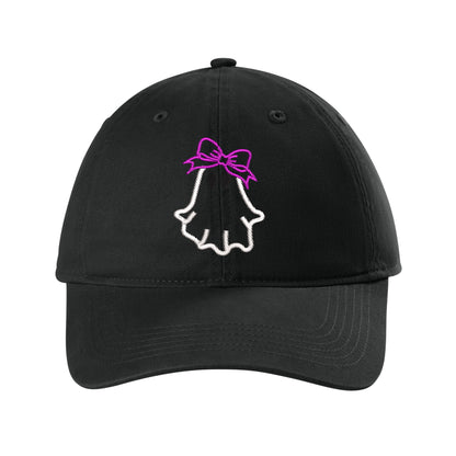 Ghost with Bow Embroidered Hat – Comfort Colors Dad Hat