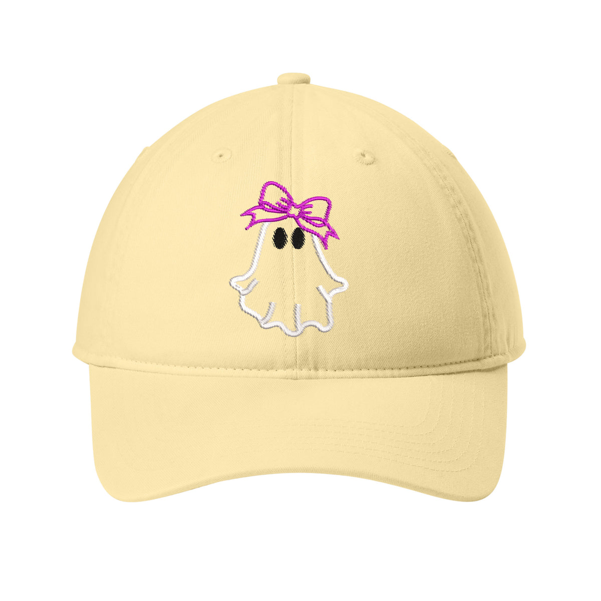 Ghost with Bow Embroidered Hat – Comfort Colors Dad Hat