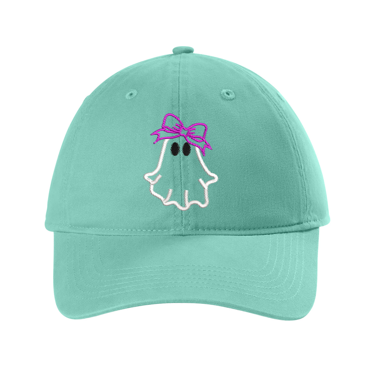 Ghost with Bow Embroidered Hat – Comfort Colors Dad Hat