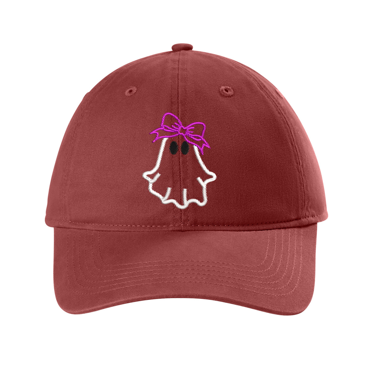 Ghost with Bow Embroidered Hat – Comfort Colors Dad Hat