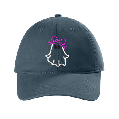Ghost with Bow Embroidered Hat – Comfort Colors Dad Hat