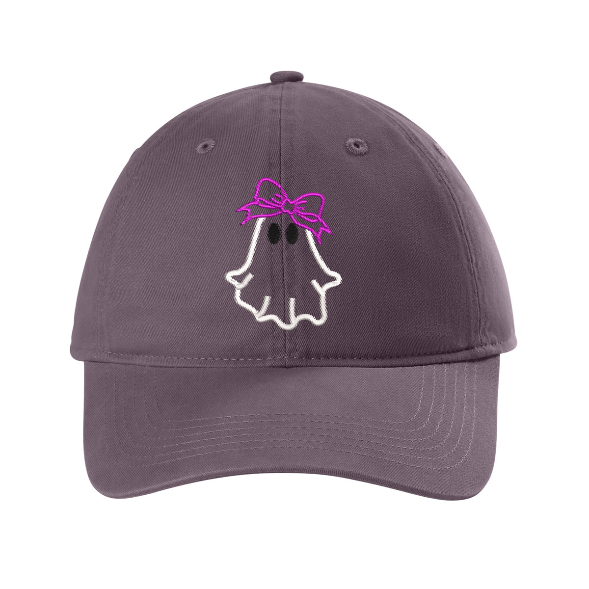 Ghost with Bow Embroidered Hat – Comfort Colors Dad Hat