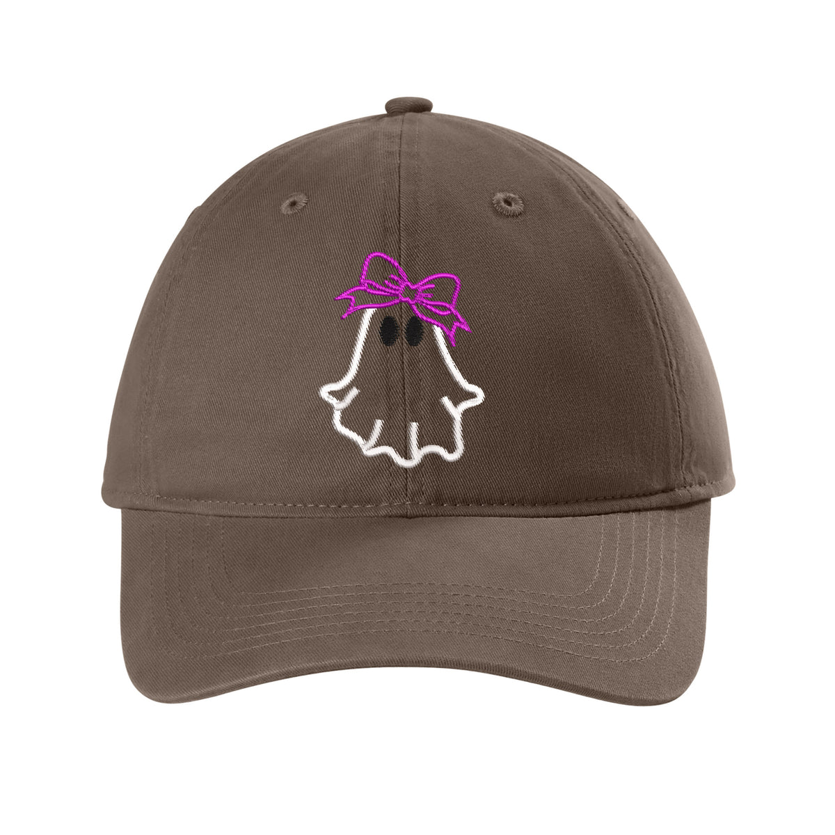 Ghost with Bow Embroidered Hat – Comfort Colors Dad Hat