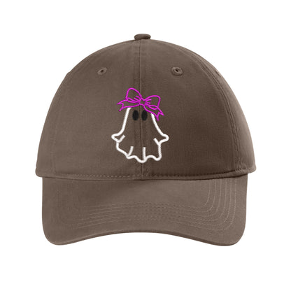 Ghost with Bow Embroidered Hat – Comfort Colors Dad Hat