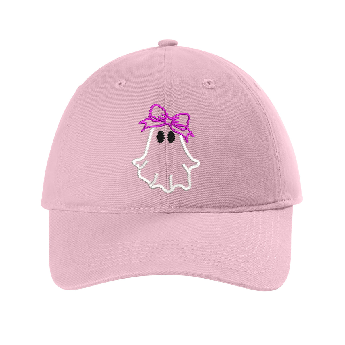 Ghost with Bow Embroidered Hat – Comfort Colors Dad Hat