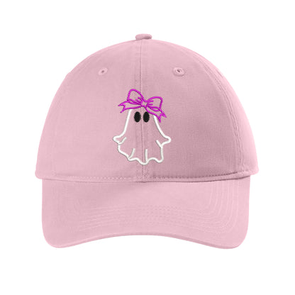 Ghost with Bow Embroidered Hat – Comfort Colors Dad Hat