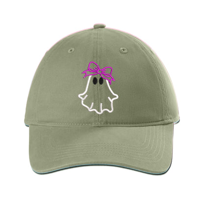 Ghost with Bow Embroidered Hat – Comfort Colors Dad Hat