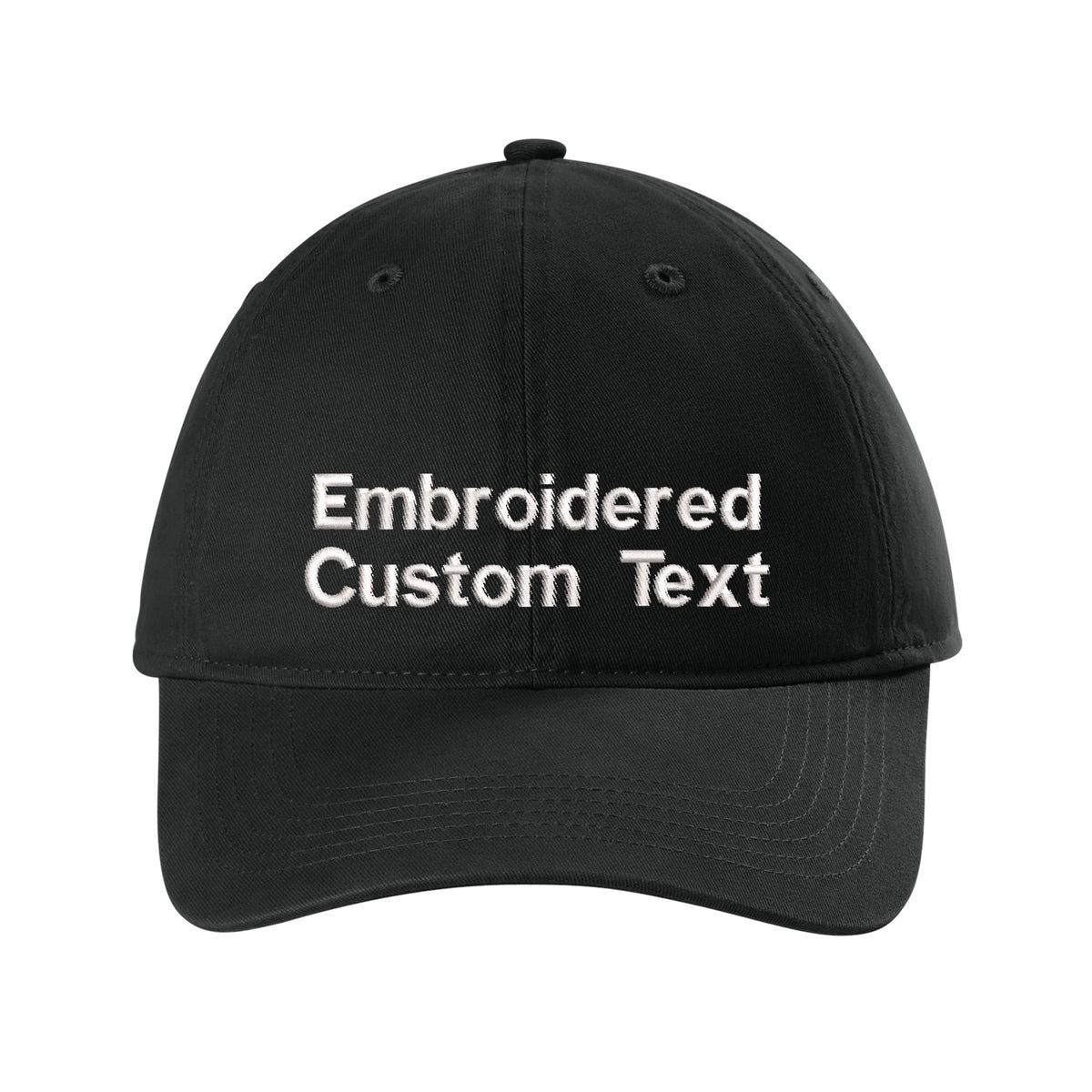 Custom Embroidered Hat – Your Text, Two Lines | Free Shipping