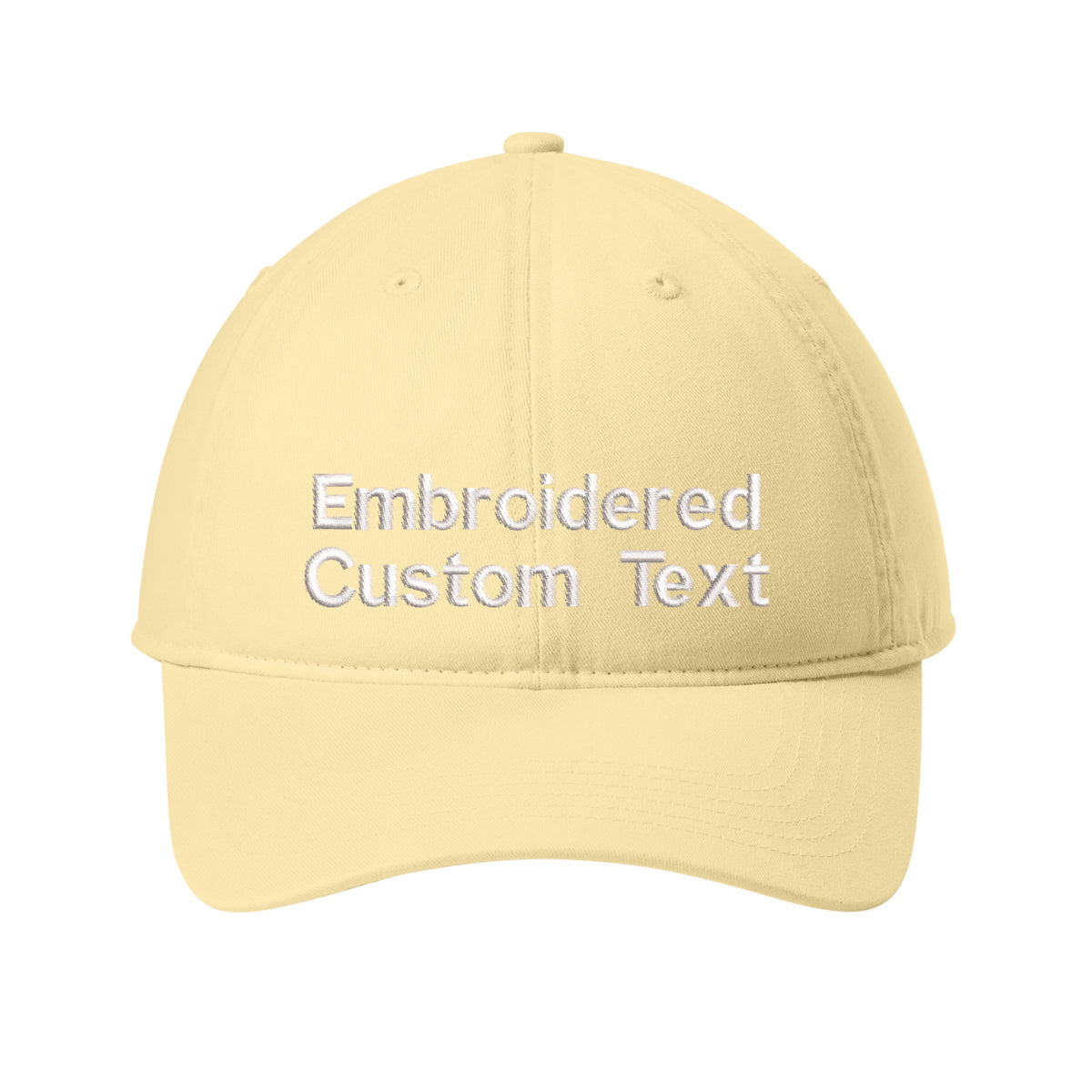 Custom Embroidered Hat – Your Text, Two Lines | Free Shipping