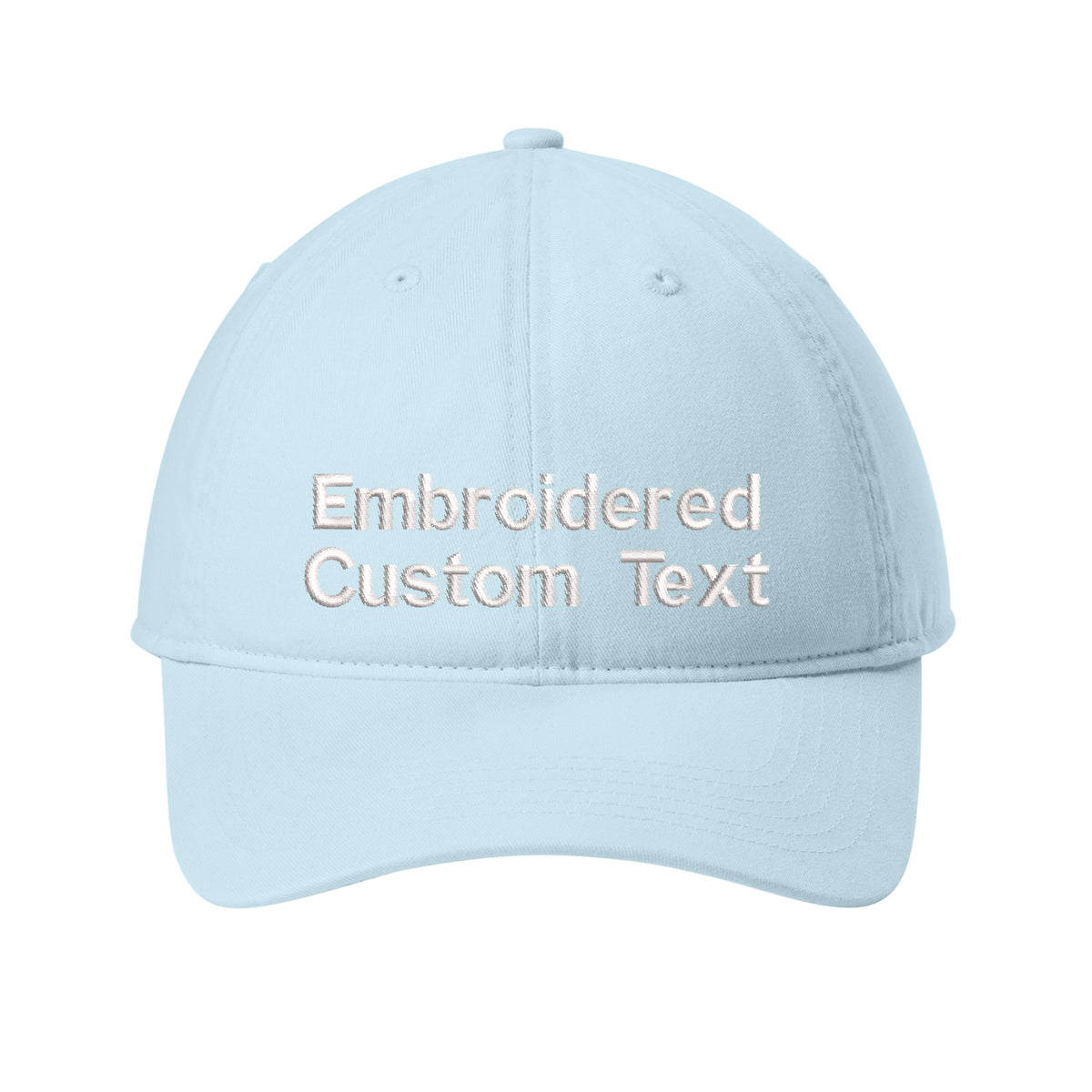 Custom Embroidered Hat – Your Text, Two Lines | Free Shipping