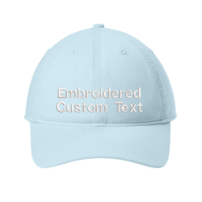 Custom Embroidered Hat – Your Text, Two Lines | Free Shipping