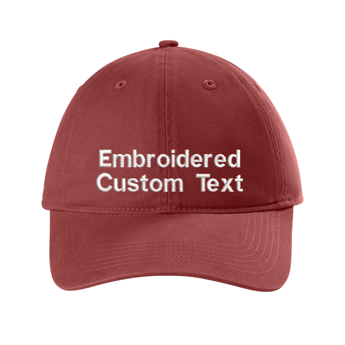 Custom Embroidered Hat – Your Text, Two Lines | Free Shipping