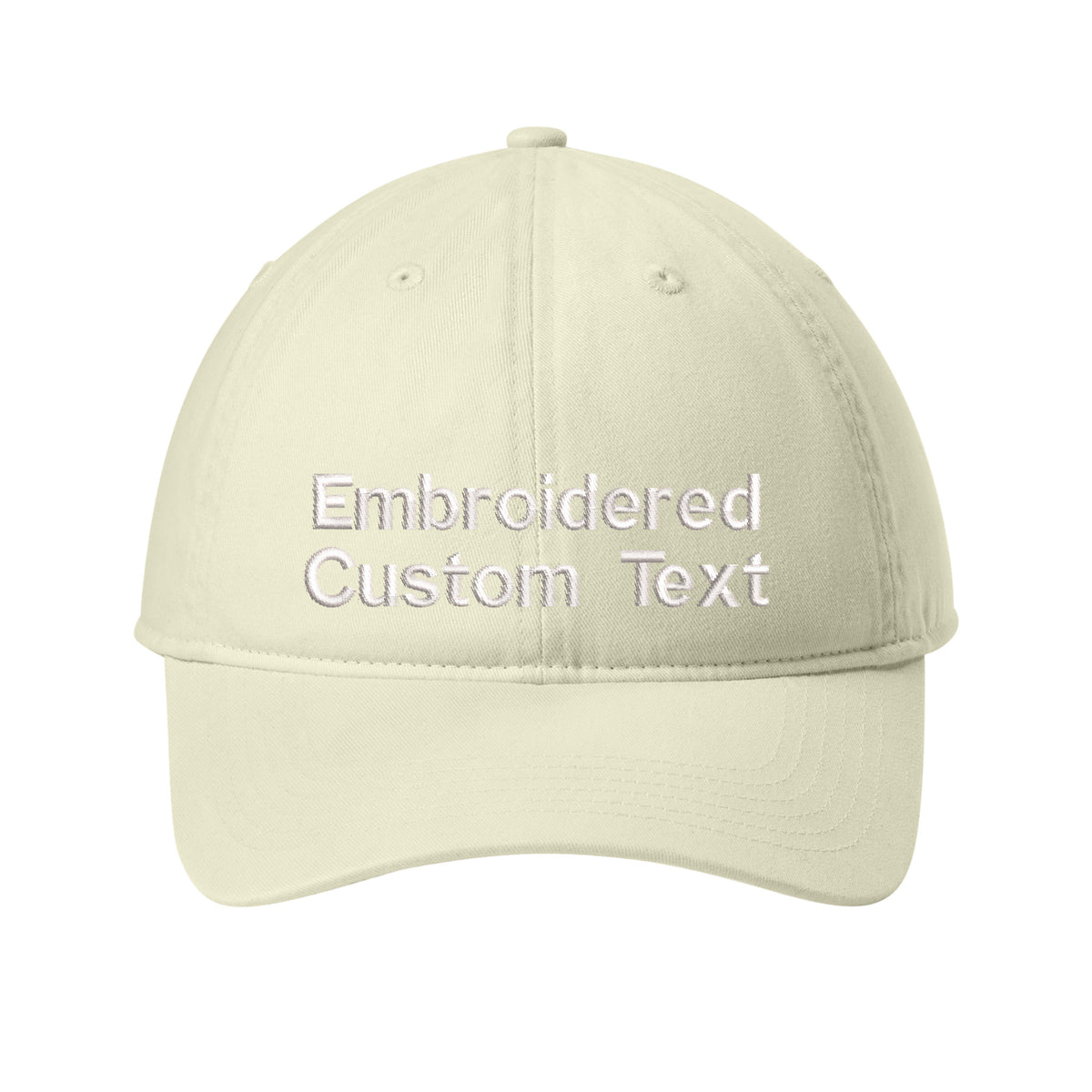 Custom Embroidered Hat – Your Text, Two Lines | Free Shipping