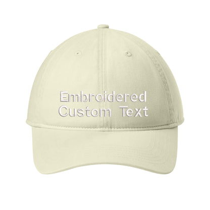 Custom Embroidered Hat – Your Text, Two Lines | Free Shipping