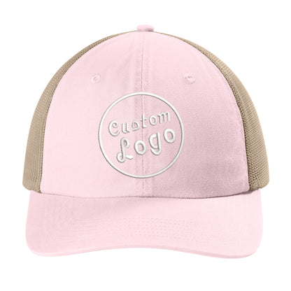 Custom Logo Embroidered Trucker Hat – Comfort Colors Sunwashed