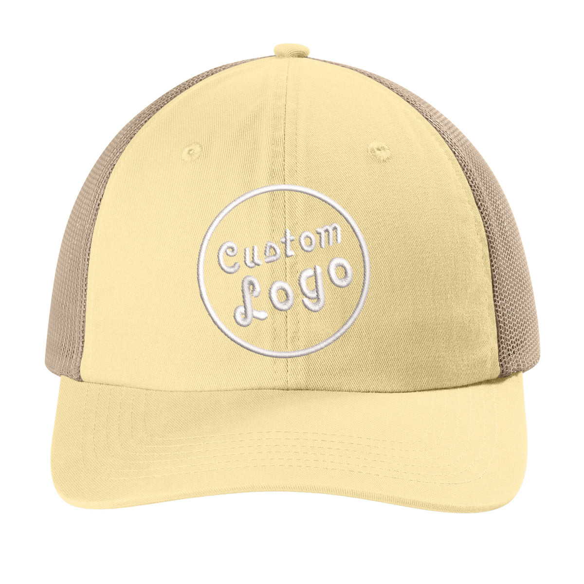 Custom Logo Embroidered Trucker Hat – Comfort Colors Sunwashed
